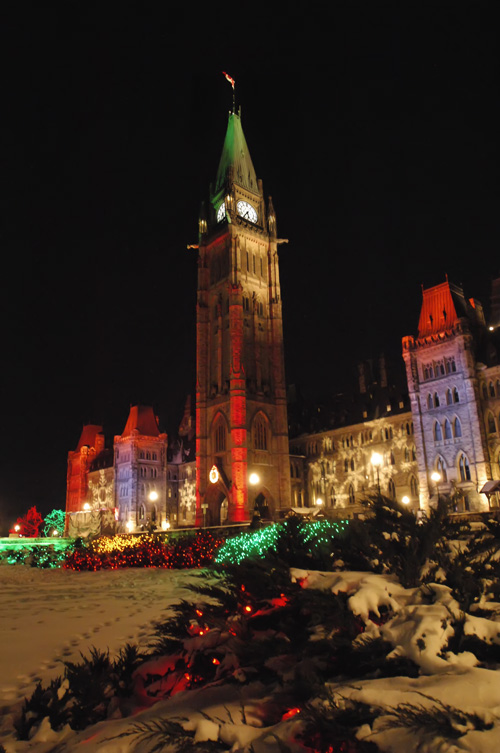 Christmas Lights Parliament Hill Ottawa